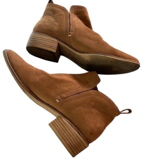 Dolce Vita Women's Camel Brown Suede Leather Ankle Boots, size 10 - Picture 3 of 6